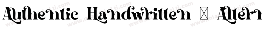 Authentic Handwritten 2 Alternate字体转换
